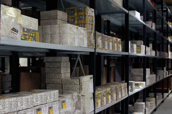 Stockage des pièces de rechange